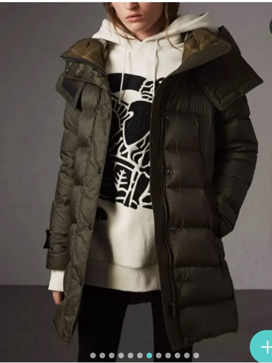 Burberry Jackets & Blazers - Burberry Olive Green Quilted Puffer Coat
